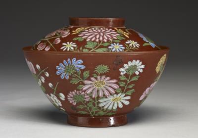 图片[3]-Yixing lidded bowl with flowers in painted enamels, Qing dynasty, Kangxi reign (1662-1722)-China Archive